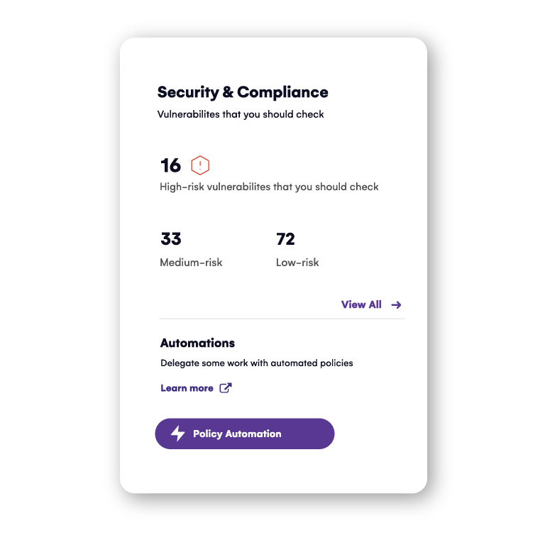 Security and Compliance Tile